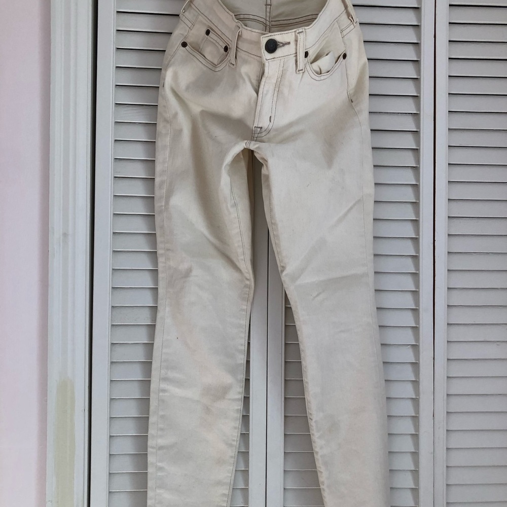 Off white Jcrew jeans toothpick size 27 ivory / cream